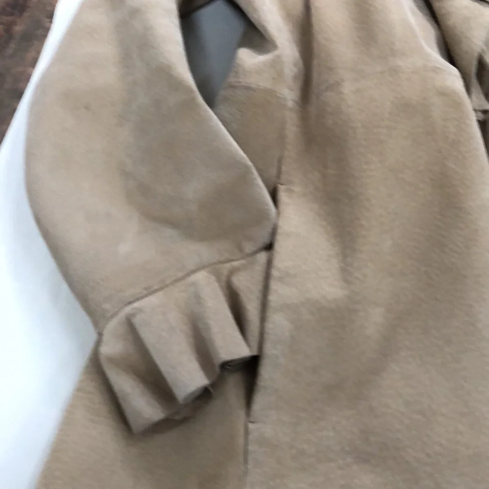 Boston proper size 12 camel color leather long coat - Picture 8 of 15